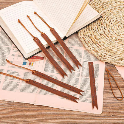 Leather Bible Bookmark with Inspirational Bible Verse Gift