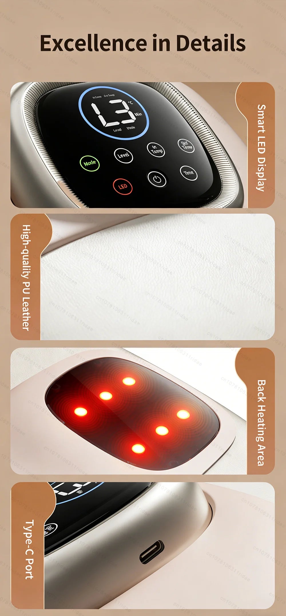 Electric Hand Massager Wrist Joint Numbness Airbag Massage Red Light Hot Compress Relieve Hand Pain Relax Hand Massage SPA Care