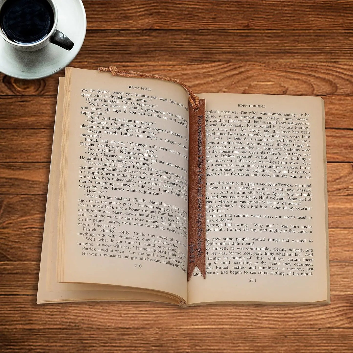 Leather Bible Bookmark with Inspirational Bible Verse Gift