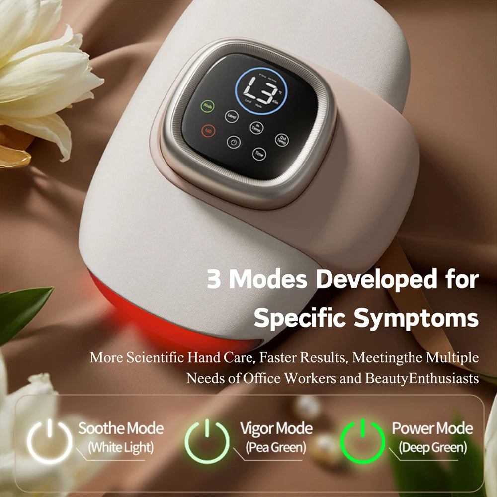 Electric Hand Massager Wrist Joint Numbness Airbag Massage Red Light Hot Compress Relieve Hand Pain Relax Hand Massage SPA Care